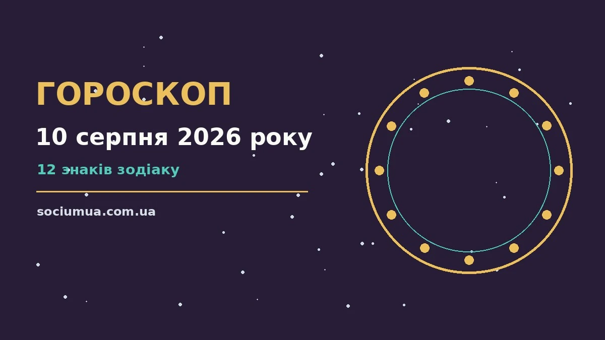 Гороскоп на 10 серпня 2026 року: де діяти без зволікань для впевненого початку дня