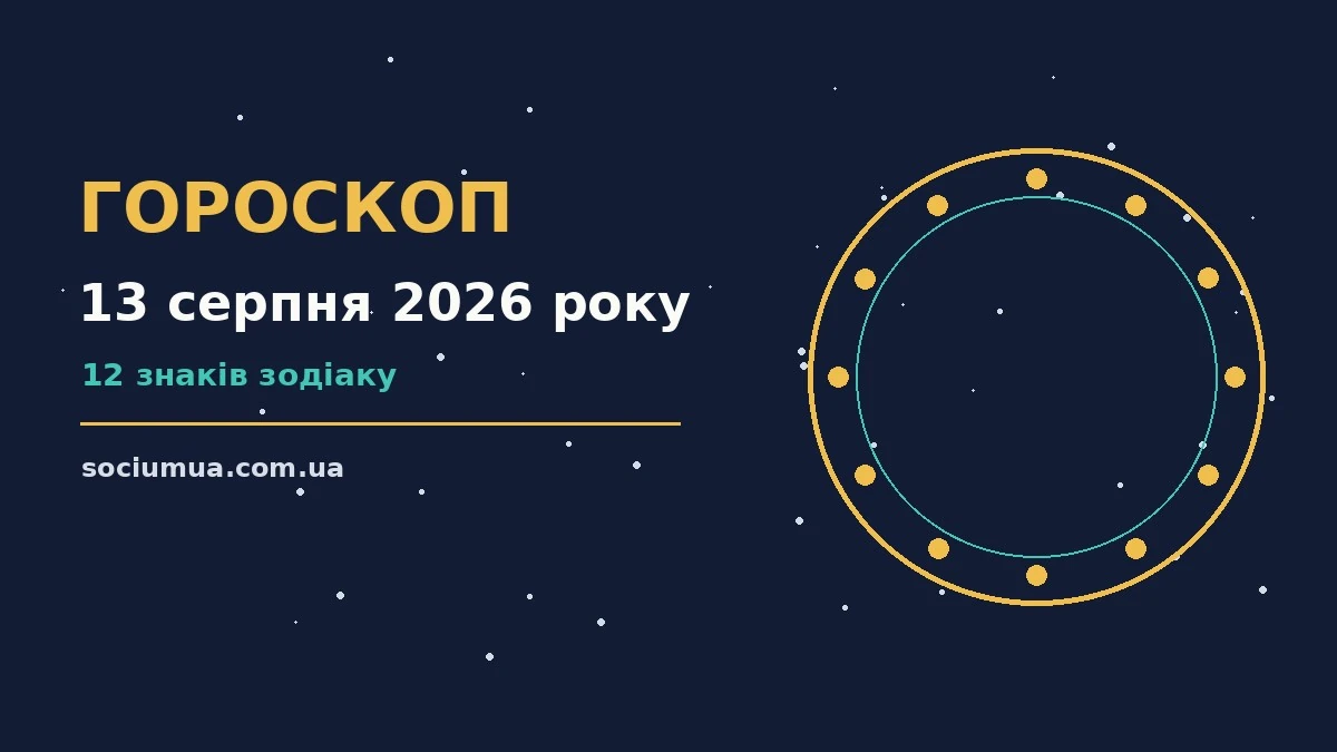 Гороскоп на 13 серпня 2026 року: де діяти без зволікань для впевненого початку дня