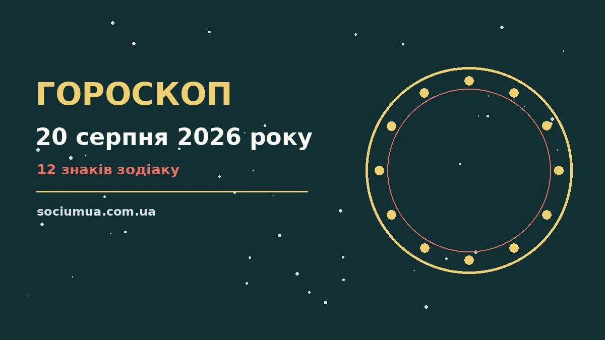 Гороскоп на 20 серпня 2026 року: де діяти без зволікань для впевненого початку дня