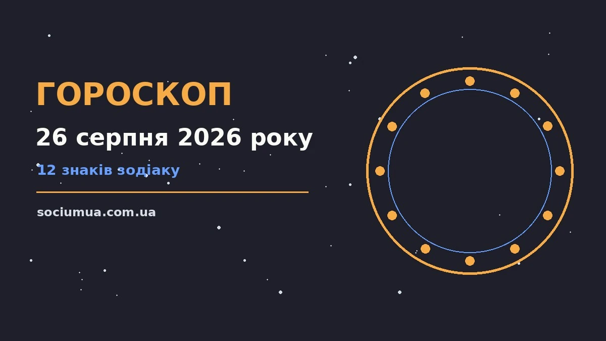 Гороскоп на 26 серпня 2026 року: де діяти без зволікань для впевненого початку дня