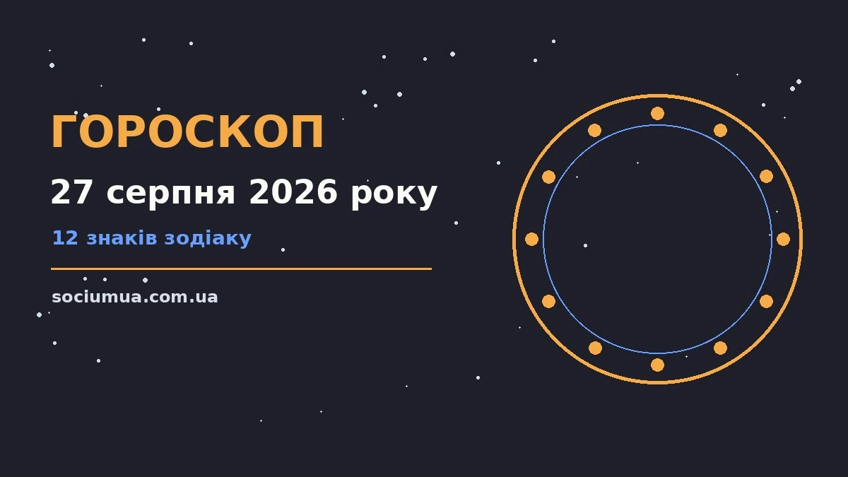 Гороскоп на 27 серпня 2026 року: де діяти без зволікань для впевненого початку дня