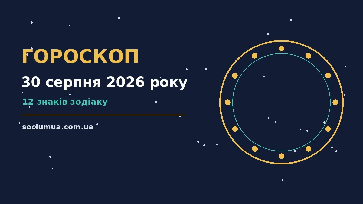 Гороскоп на 30 серпня 2026 року: де діяти без зволікань для впевненого початку дня