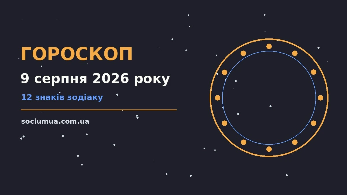 Гороскоп на 9 серпня 2026 року: де діяти без зволікань для впевненого початку дня