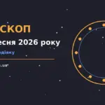 Щоденний гороскоп на 16 вересня 2026 року, чашка кави, записник і знаки Зодіаку на дерев'яному столі