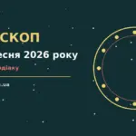 Зоряний фон із символами знаків Зодіаку, цифра 24 та осінній настрій для гороскопу на 24 вересня 2026 року