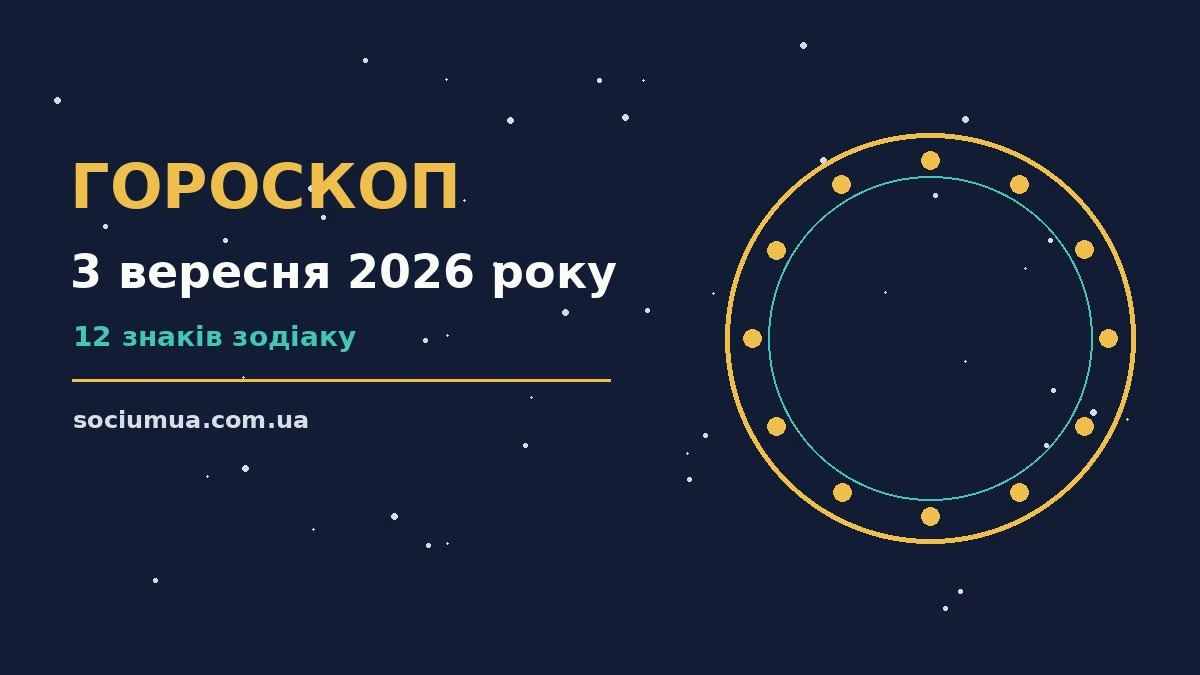 Гороскоп на 3 вересня 2026 року: де діяти без зволікань для впевненого початку дня