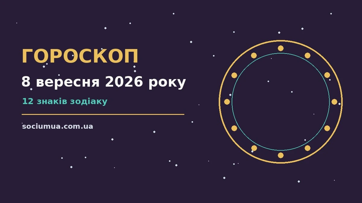 Гороскоп на 8 вересня 2026 року: де діяти без зволікань для впевненого початку дня