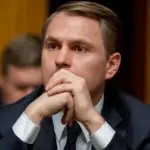 Руслан Кравченко на тлі прапора України
