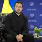 Володимир Зеленський під час брифінгу у Нью-Йорку