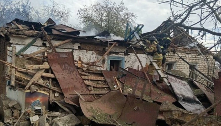 Наслідки удару КАБом у Васильківській громаді Дніпропетровської області, фото Дніпропетровської ОВА.
