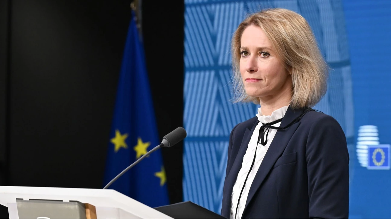 Кая Каллас на полях саміту лідерів ЄС у Брюсселі, 16 жовтня